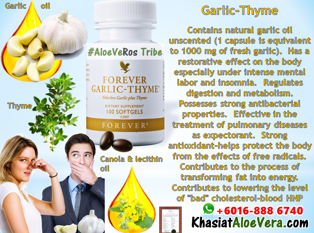 Khasiat Bawang Putih - Forever Garlic Thyme
