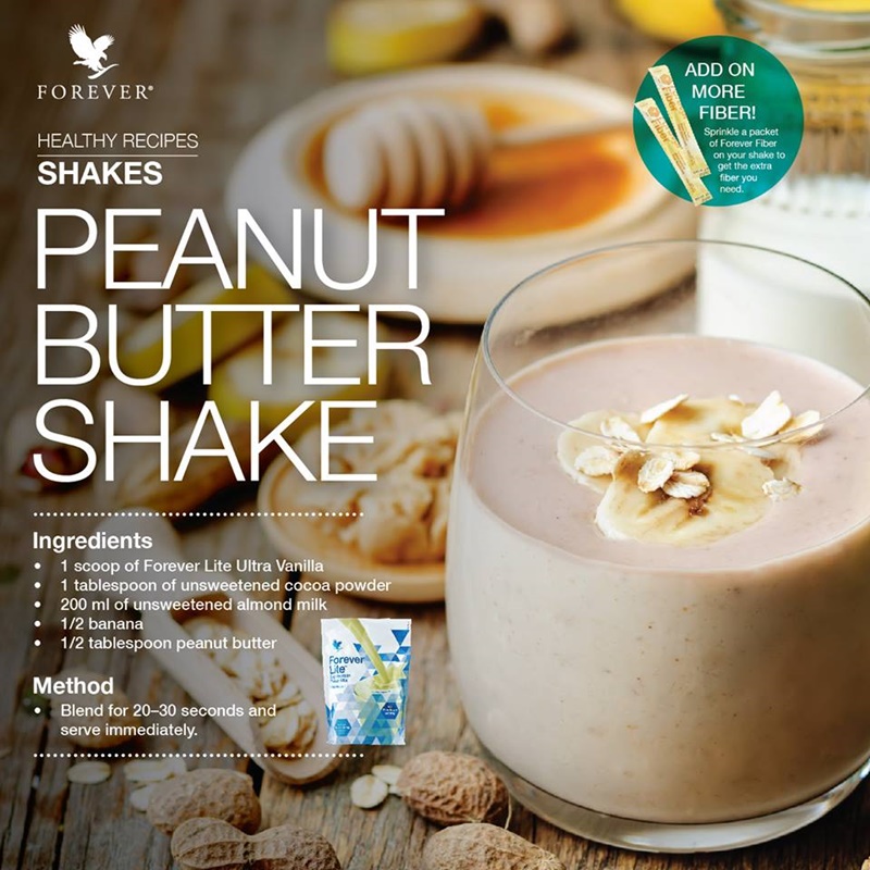 Resepi Sihat | Forever Lite Peanut Butter Shake – Minuman Penuh Tenaga Yang Lazat!