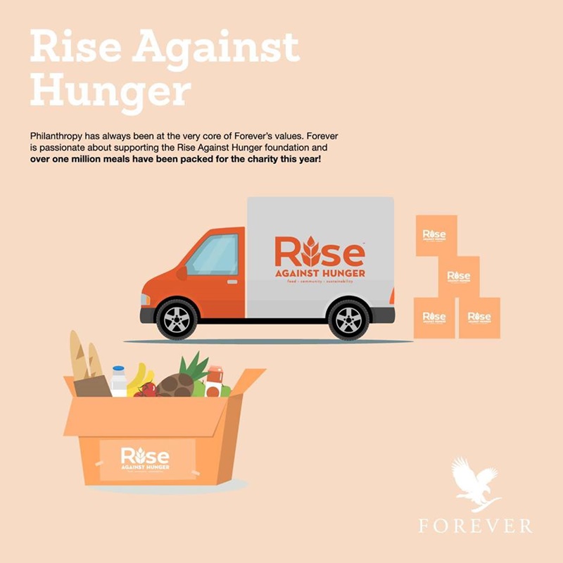 Khidmat Sosial Forever | Sertai Forever Living Products Dalam Kempen Rise Against Hunger