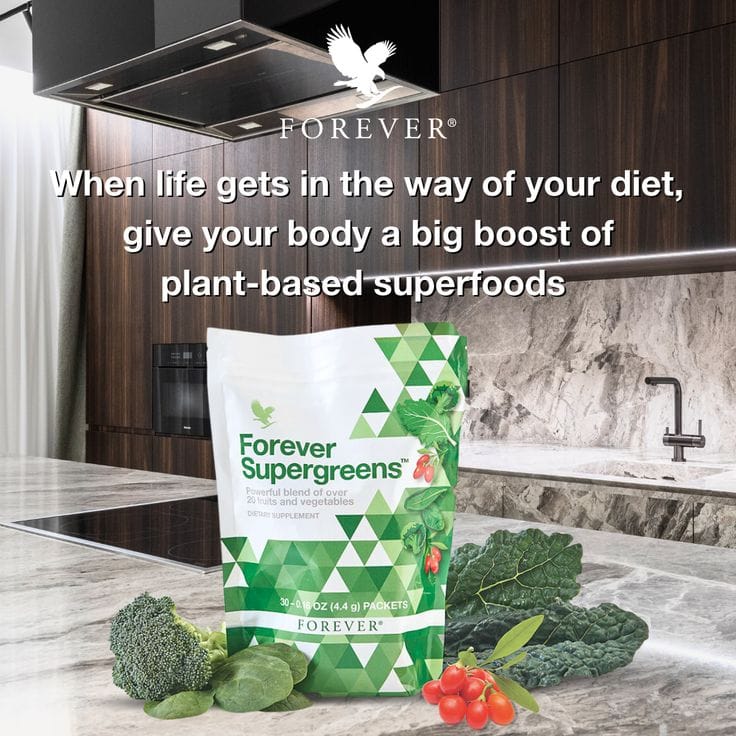 Kaya Antioksidan dengan Gabungan Lebih 20 jenis Sayuran Hijau dan Buah-Buahan dalam Forever Supergreens