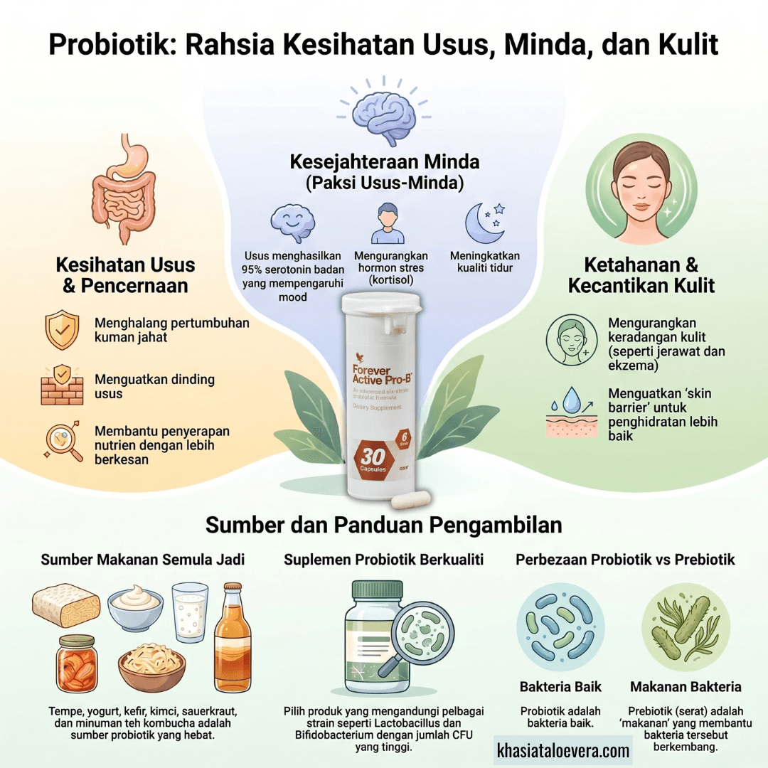 Panduan Lengkap Probiotik: Rahsia Kesihatan Usus, Minda, dan Kulit untuk Rakyat Malaysia
