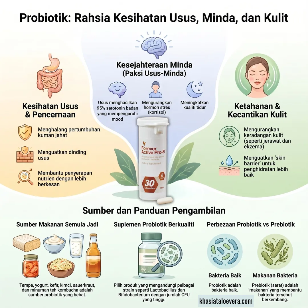 Panduan Lengkap Probiotik: Rahsia Kesihatan Usus, Minda, dan Kulit untuk Rakyat Malaysia