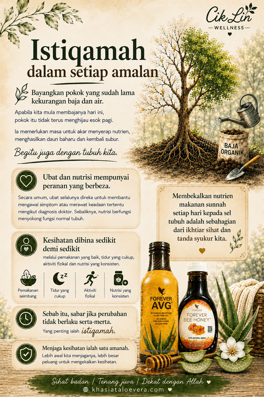 Ilustrasi menunjukkan mengapa nutrisi tidak memberi kesan serta merta