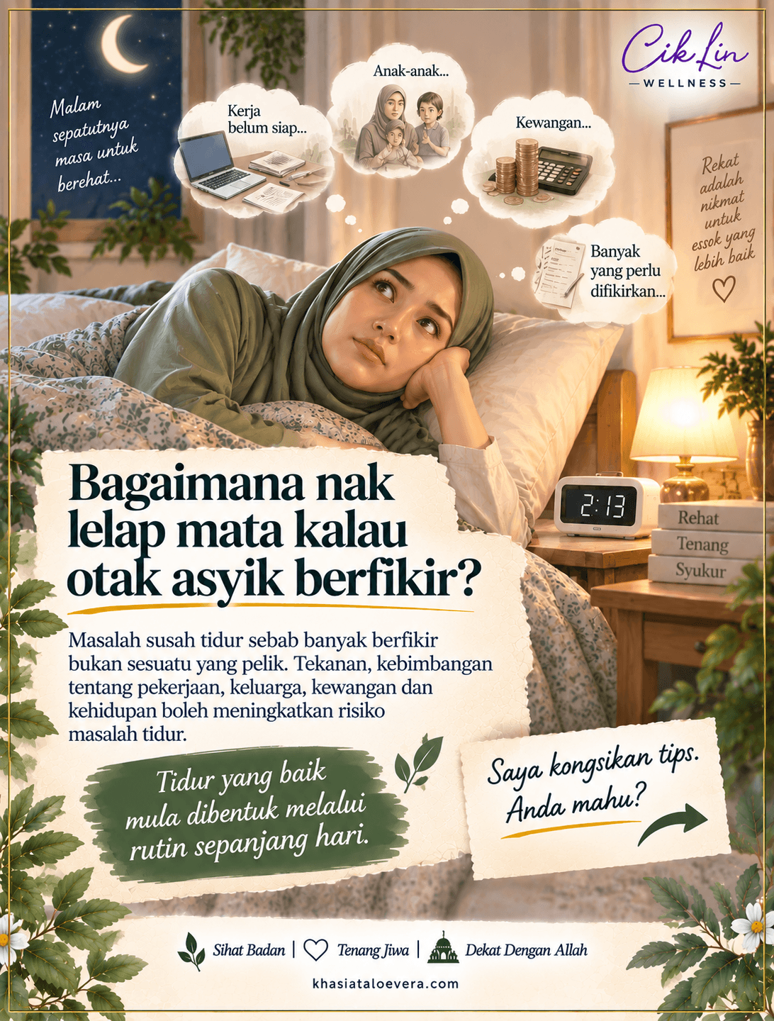 Susah Tidur Sebab Banyak Berfikir? Anda Penat, Tetapi Otak Masih Berjaga