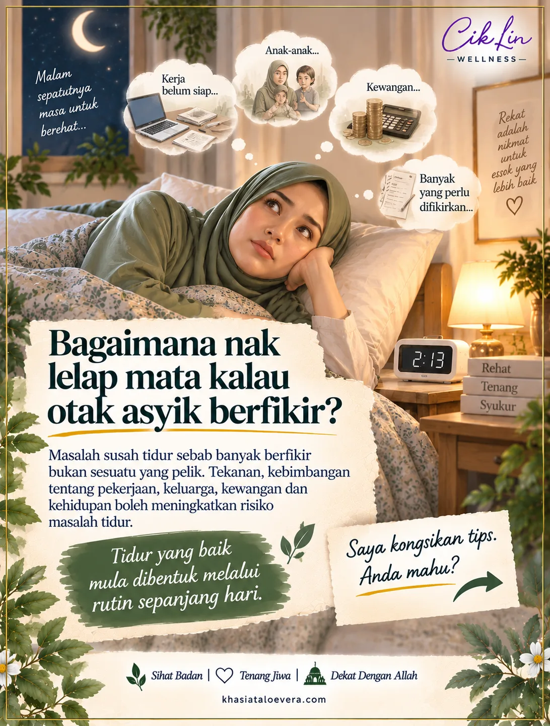 Susah Tidur Sebab Banyak Berfikir? Anda Penat, Tetapi Otak Masih Berjaga
