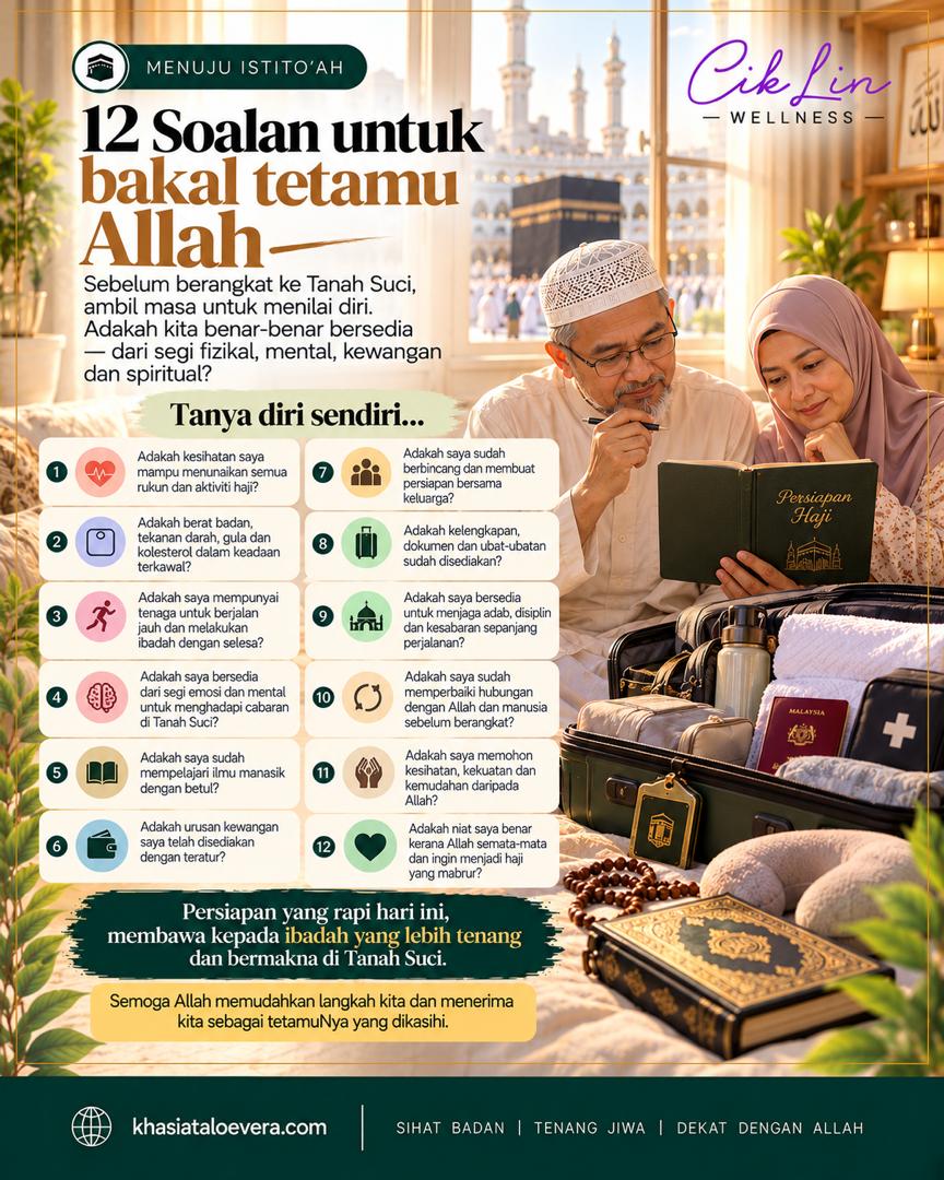 Ilustrasi menunjukkan antara cadangan persediaan bakal haji
